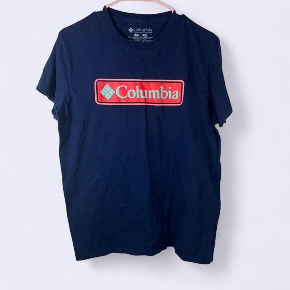 Columbia Logo Tee - Navy Blue Men's Medium - Picture 1 of 5
